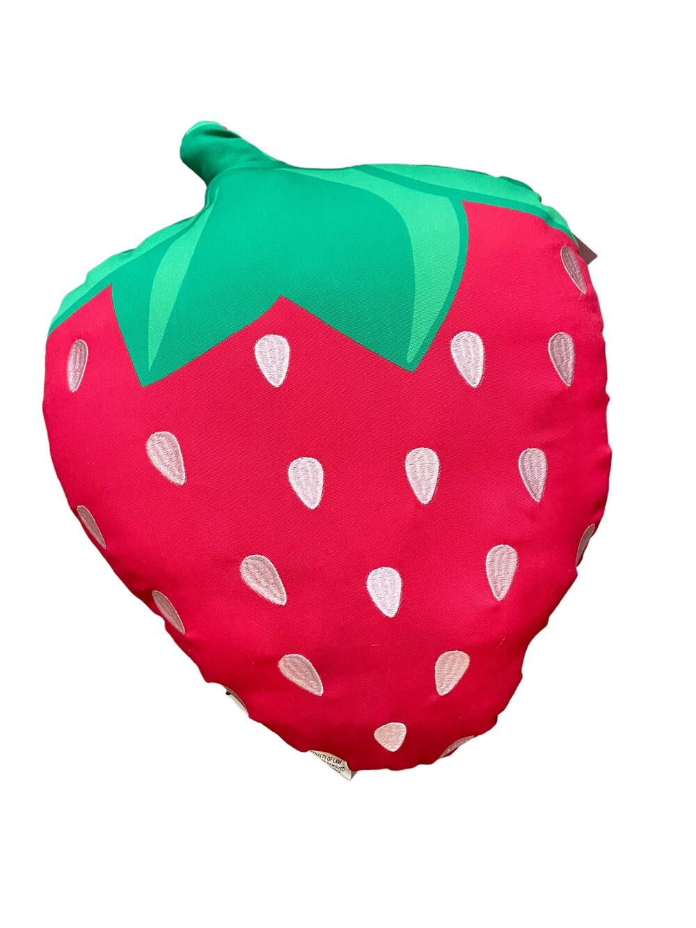 Novogratz Strawberry Shaped Pillow 17x20 Indoor Outdoor Pop of Color NEW